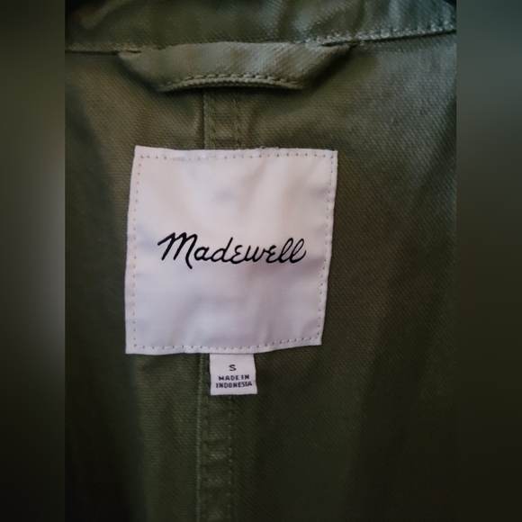 Madewell Northover Utility Jacket Regular Fit Cotton Desert Olive Size Small - Picture 4 of 15
